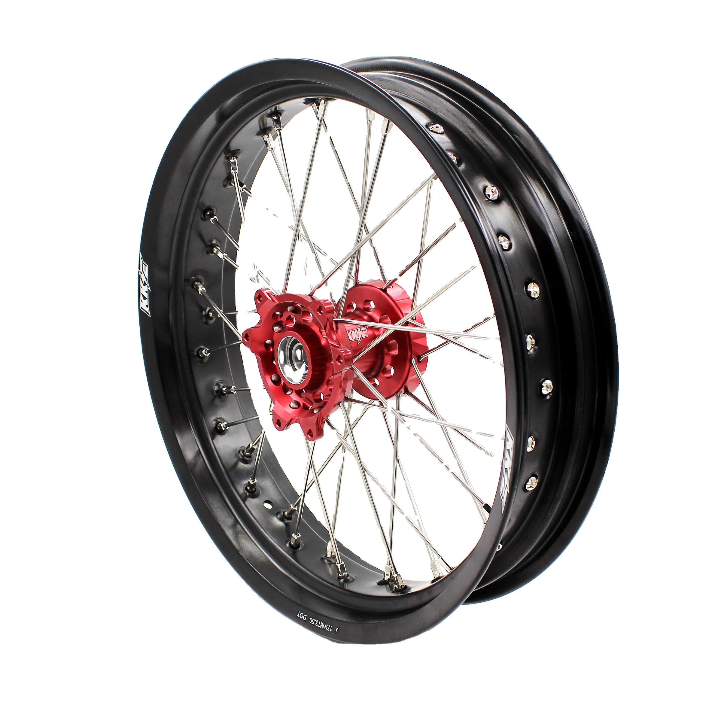 

【2025】 17-дюймовый комплект колес Supermoto, подходит для CRF250L 2013-2020 CRF250L ABS 2017-2020, красная ступица, черный обод
