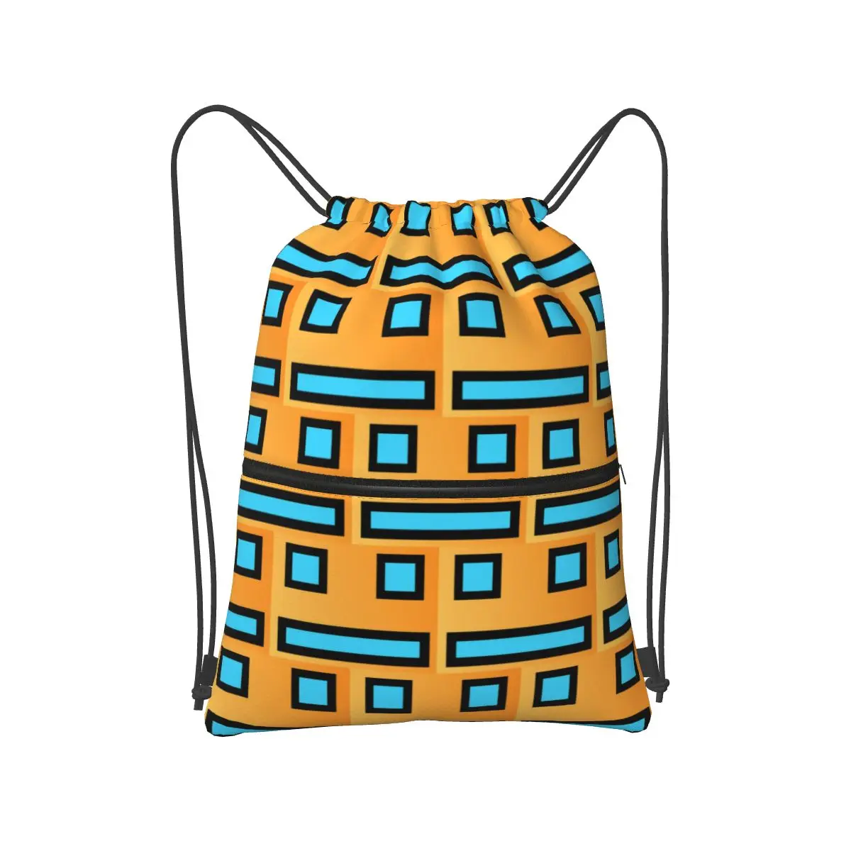 Geometry Cube Gaming Dash Backpacks Casual Drawstring Bags Sundries Bag Book Bags for Travel School