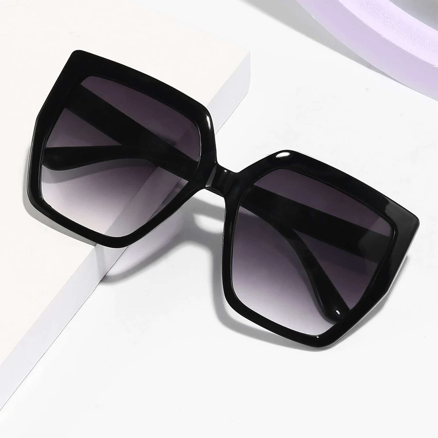 Oversized Sunglasses Women Black Fashion Square Sun Glasses Male Vintage Retro Glasses Female Women Lentes De Sol Hombre