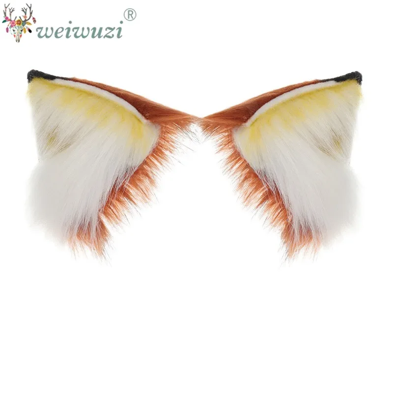 Halloween Accessories Cosplay Costume Electric Moving Fox Ear Headband Furry Animal Hair Hoop for Comic Con Themed Parties