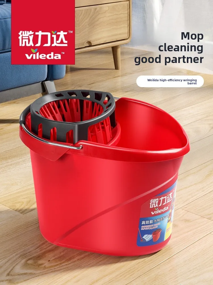 

Vileda Classic Manual Squeegee Bucket Efficient Household Cleaning Tool for Wet And Dry Use Traditional Design with Mop Holder