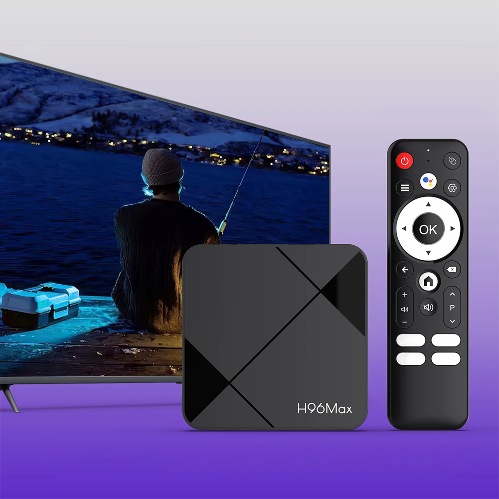 H96 MAX أندرويد 14 صندوق التلفزيون الذكي RK3518 رباعي النواة Wifi6 BT5.4 مشغل الوسائط مشغل فيديو منزلي صوت التحكم عن بعد مساعد الماوس