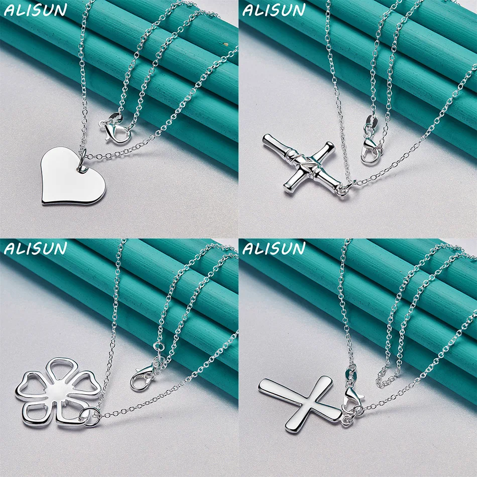 

ALISUN 40-75cm 925 Sterling Silver Design Pendant Necklace For Women Men Creativity Gifts Street All-match Party And Daily Wear