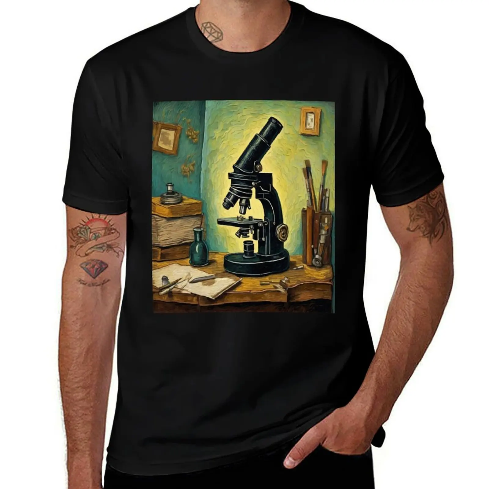 Unveiling History: The Historic Microscope T-Shirt Summer Fashion Casual Tee Shirt T-Shirt