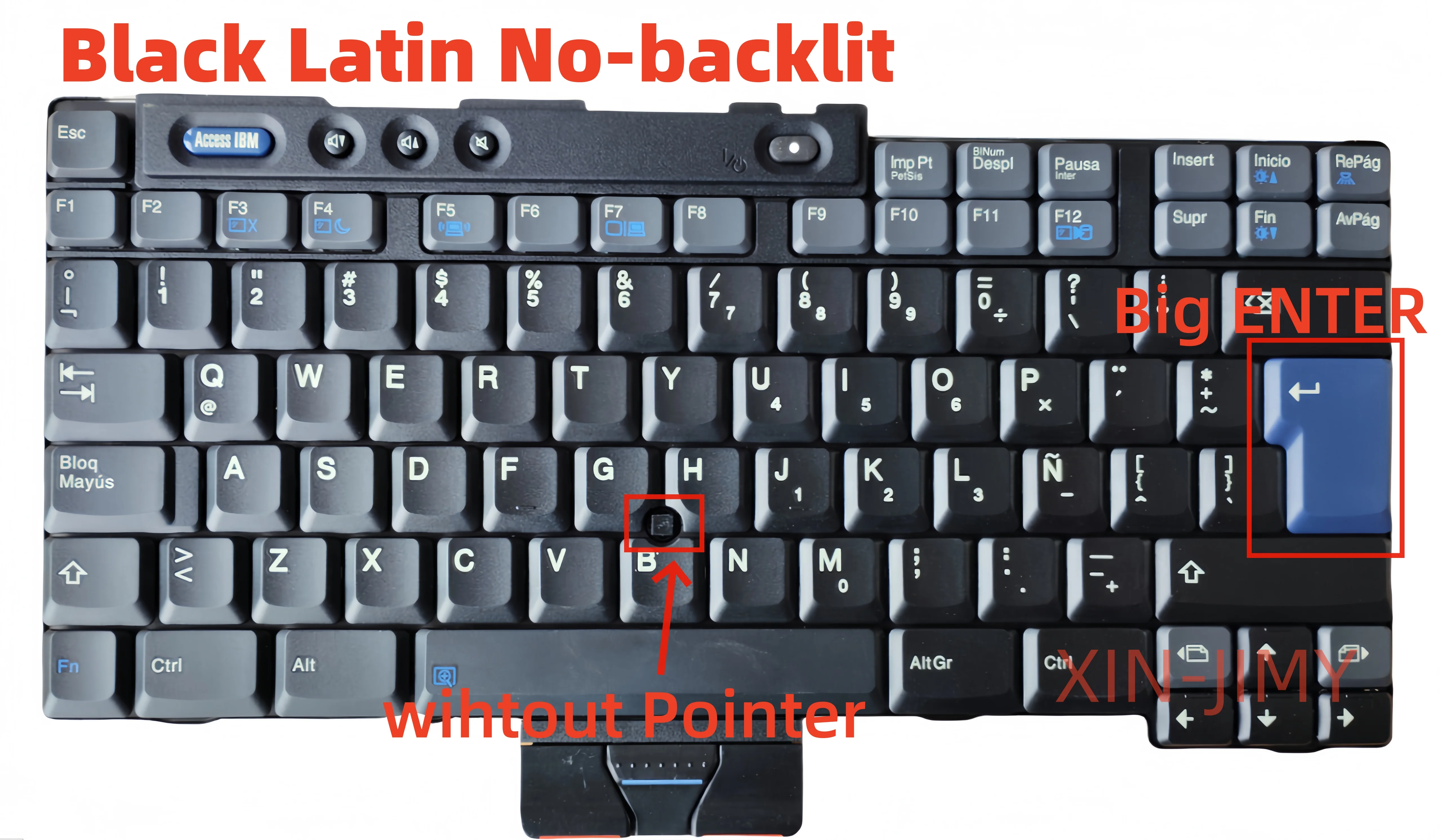 

Latin Black Laptop keyboard For IBM 15" R51 R52 R50 R51E R50E SP Notebook without backlit No-Pointer