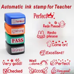 Well Done,Great Teacher stamps Automatic self inking stamps for classroom Fun Personalized teacher ink stamps for graded office