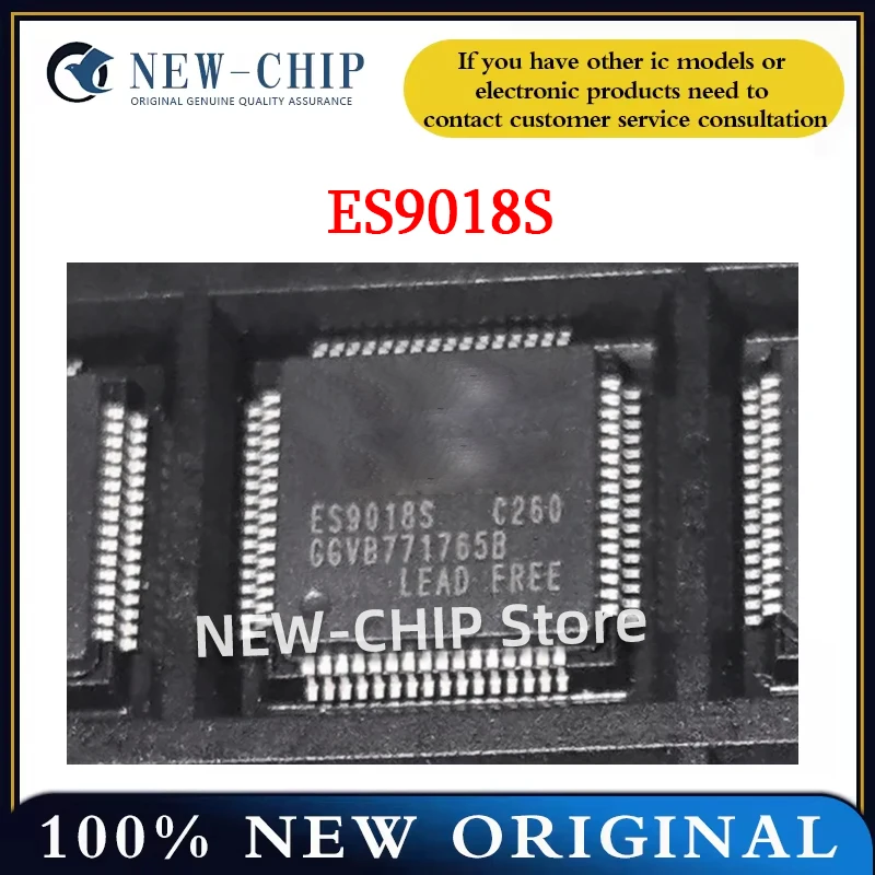 1PCS-10PCS/LOT  ES9018S  Audio chip  QFP64  New Original  ES9018