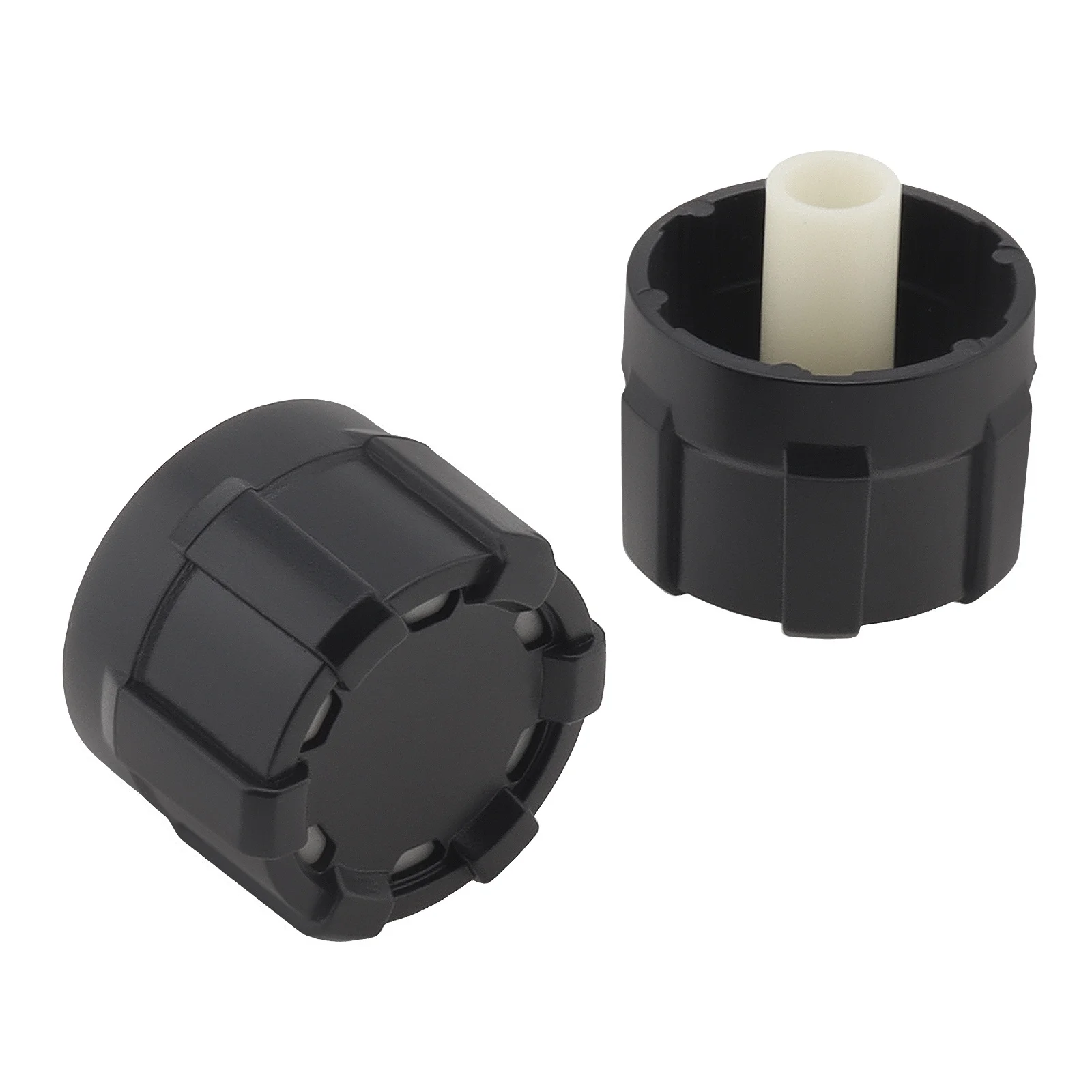 

2pcs Plastic Black Finish Radio Knobs Replacement Fit for Toyota Tacoma 2020-2023 Press Installation Volume Control Knobs