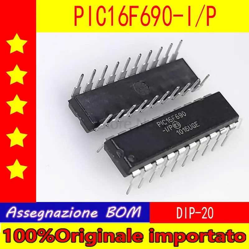 10pcs/lot  PIC16F690 PIC16F690-I/P DIP20  PIC16F690-I/SO  SOP20  PIC16F690-I/SS SSOP-20   MCU  controller