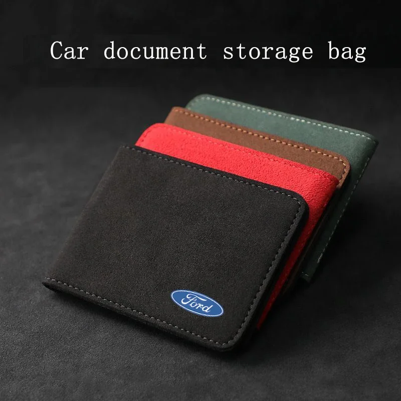 Fashion Suede Driver License Cover Case for Ford Focus Everest Mondeo Shelby Mustang Transit Ranger Galaxy Ecosport Expedition