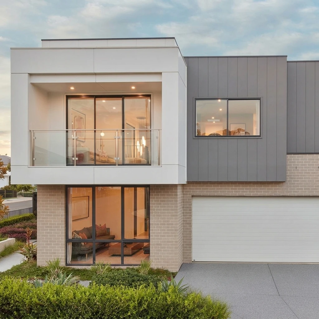 Custom Modern Farmhouse Prefab Villa Light Gauge Steel Frame House with Bedroom and Kitchen for Australia