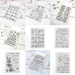 Little Bear Agenda Penguins Cherry Blossom Branch Clear Stamps for DIY Craft Making Art Card Photo Album Scrapbooking Crafts