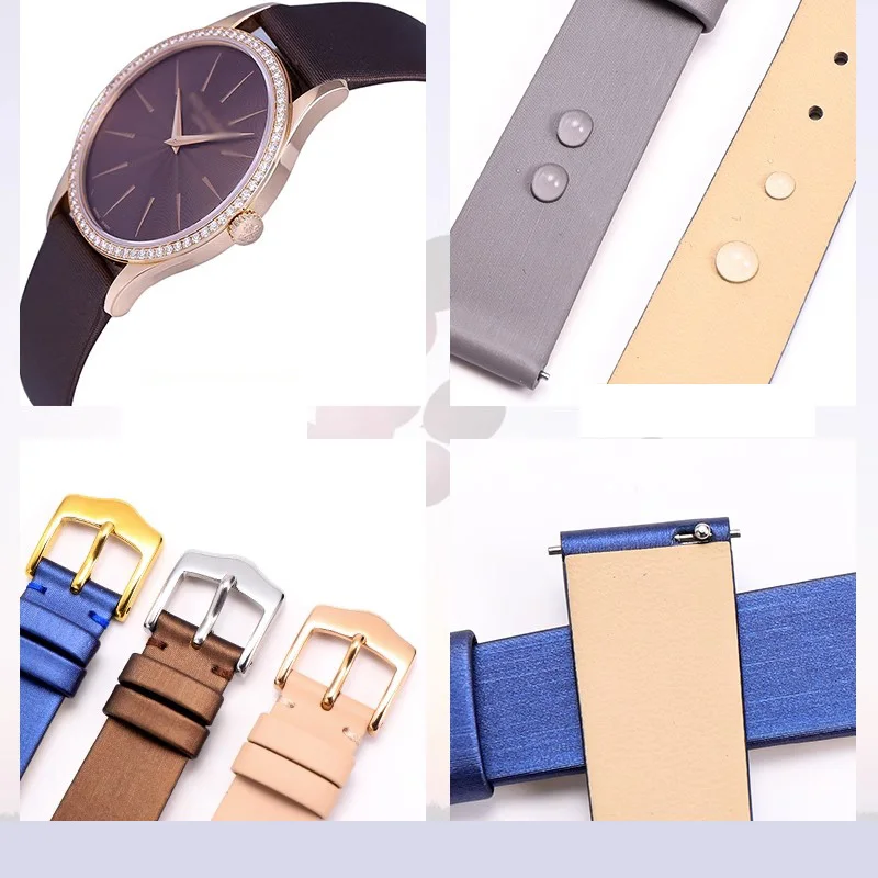 Watch Band For Patek Philippe PP Classic Series 7120R-001 Silk Watch Strap Original Genuine Leather Women\'s Bracelet 16mm