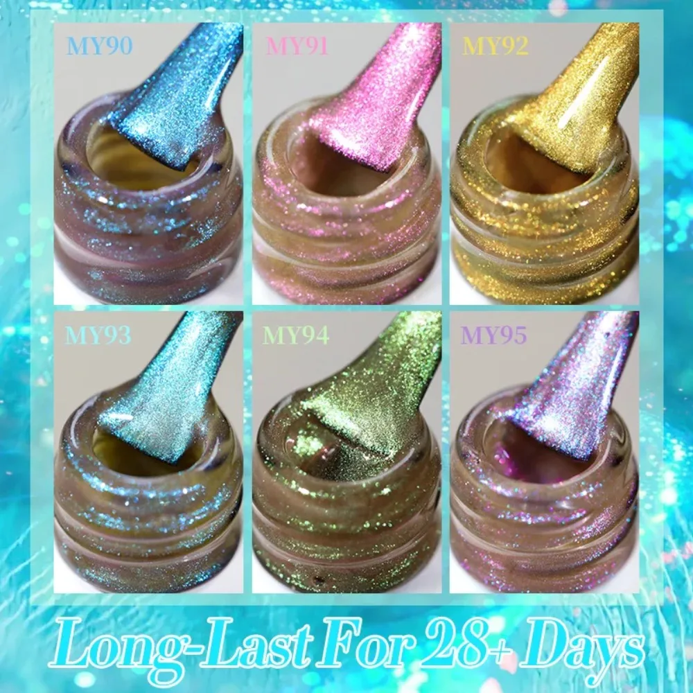 10 مللي الدموع الزرقاء عين القط المغناطيسي هلام دموع الملائكة كريستال مشرقة مثل حكاية خرافية نقع قبالة UV هلام مسمار الفن الورنيش