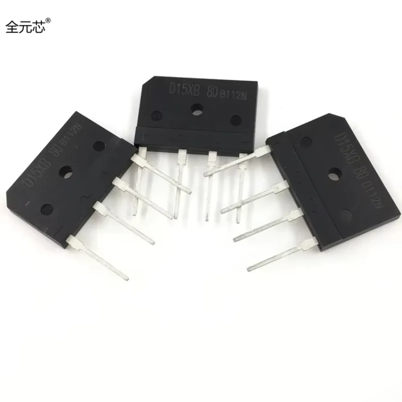 5PCS/LOT D15XB80 NEW ORIGINAL D15XB60 D15XB100 15A 800V Rectifier Device In-Line Four-Pin Bridge Stack Flat Bridge
