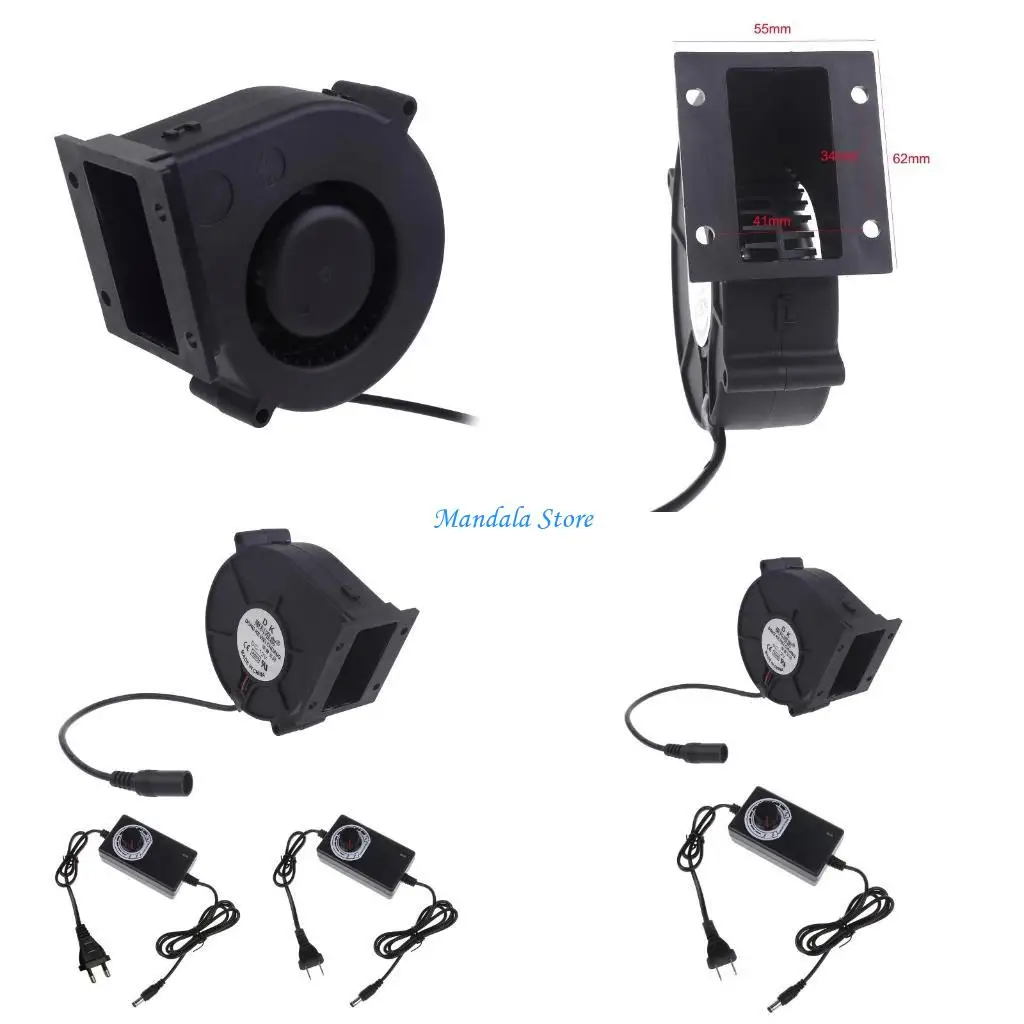 

U2JC Detachable EU/US 9733 AirTurbo Fan with Air Outlet Blower BBQ Fan