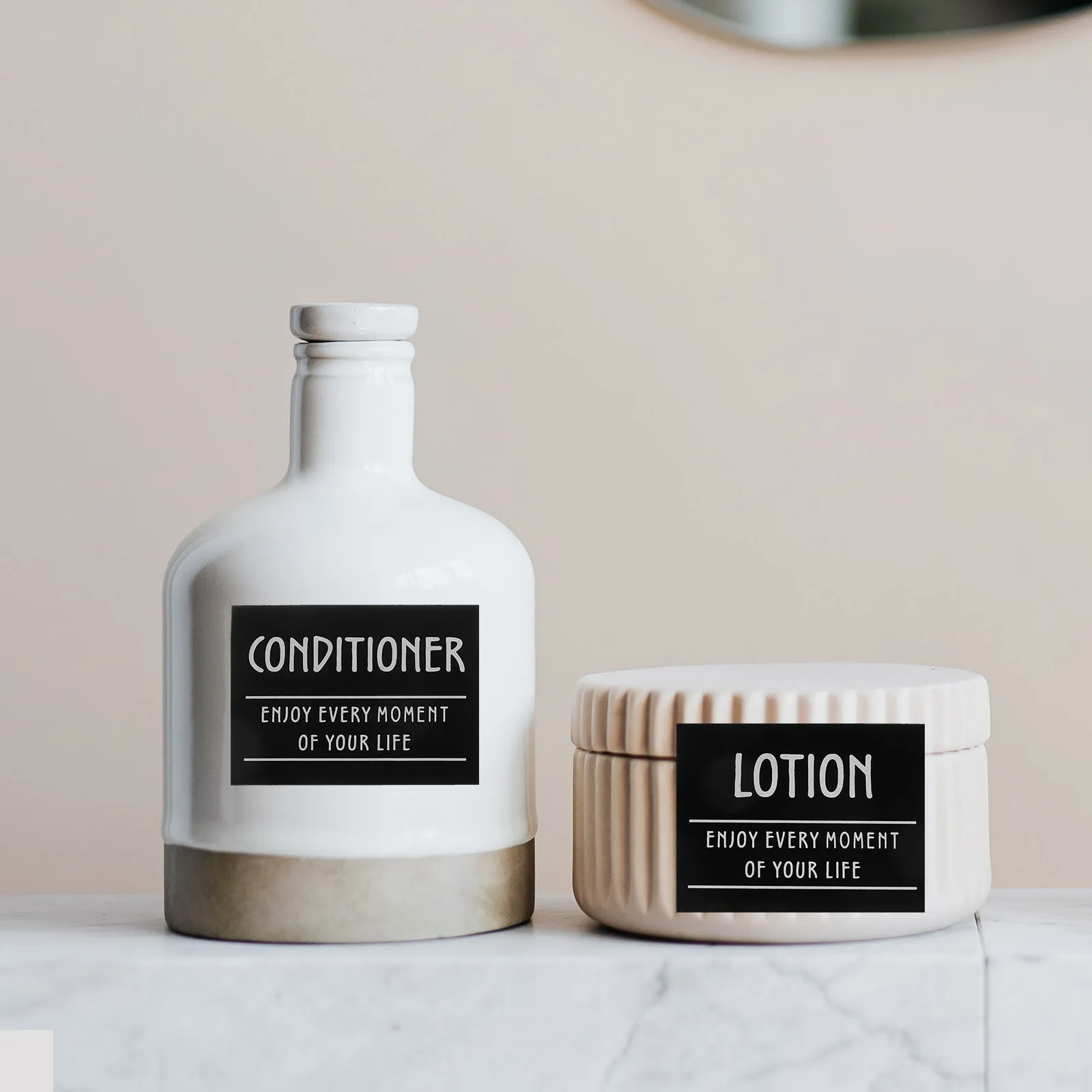 

1 Set Waterproof Labels For Shampoo Dispenser Self-Adhesive Bottle Stickers Kitchen Bathroom Organization Oil-Proof Washable