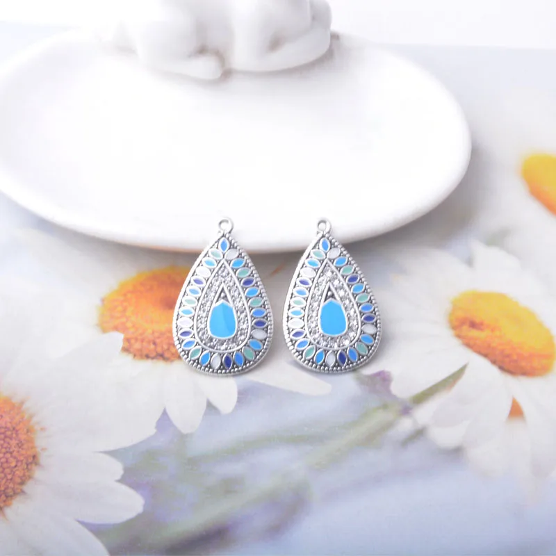 12 Stück/Set Strass-Anhänger Schmuckzubehör Boho-Anhänger DIY Damen-Ohrringe – Detail 5