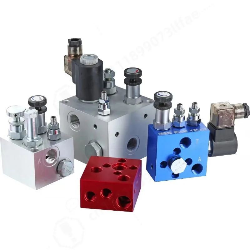Hydraulic Solenoid Manifold Block, ET04 Integrated Valve Block Replacement Part for Freight Cargo Elevator Lifting System
