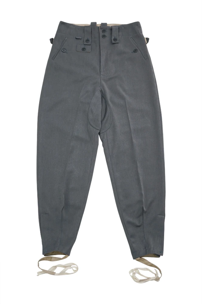 Keilhosen-pantalones de gabardina gris piedra, pantalón alemán Heer M43, GUDB-081, WWII