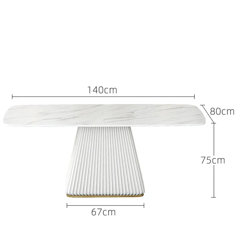 Console Dining Table Restaurant Luxury Deco Center Stone Dining Table Set 4 Chairs Floor Muebles De Cocina Home Furniture image 5