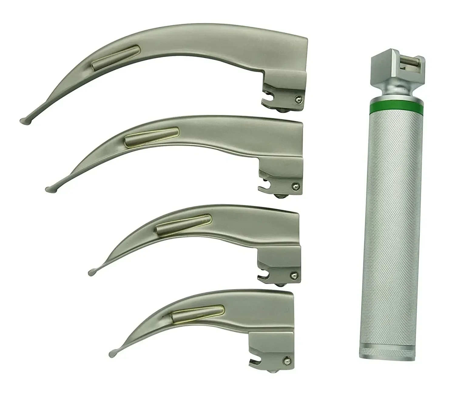 

Fiber optic laryngoscope set macintosh with handle Laryngoscope setwith LED light Miller laryngoscope