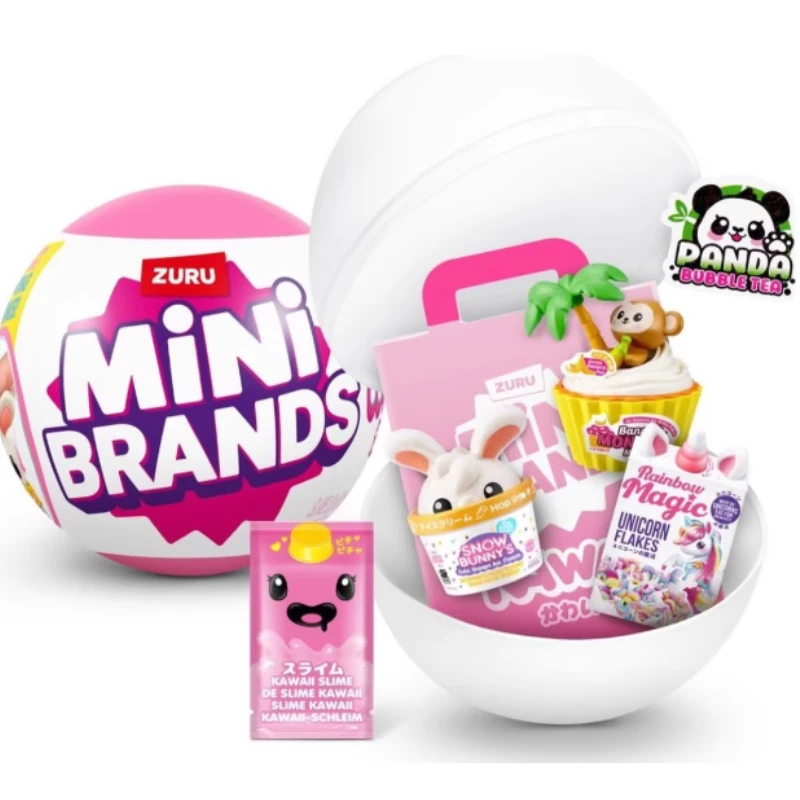 New Surprise Doll ZURU MINI BRANDS KAWAII Kuties Inside Fingertip Collector Surprise Balls Toy Set Gifts for Girls