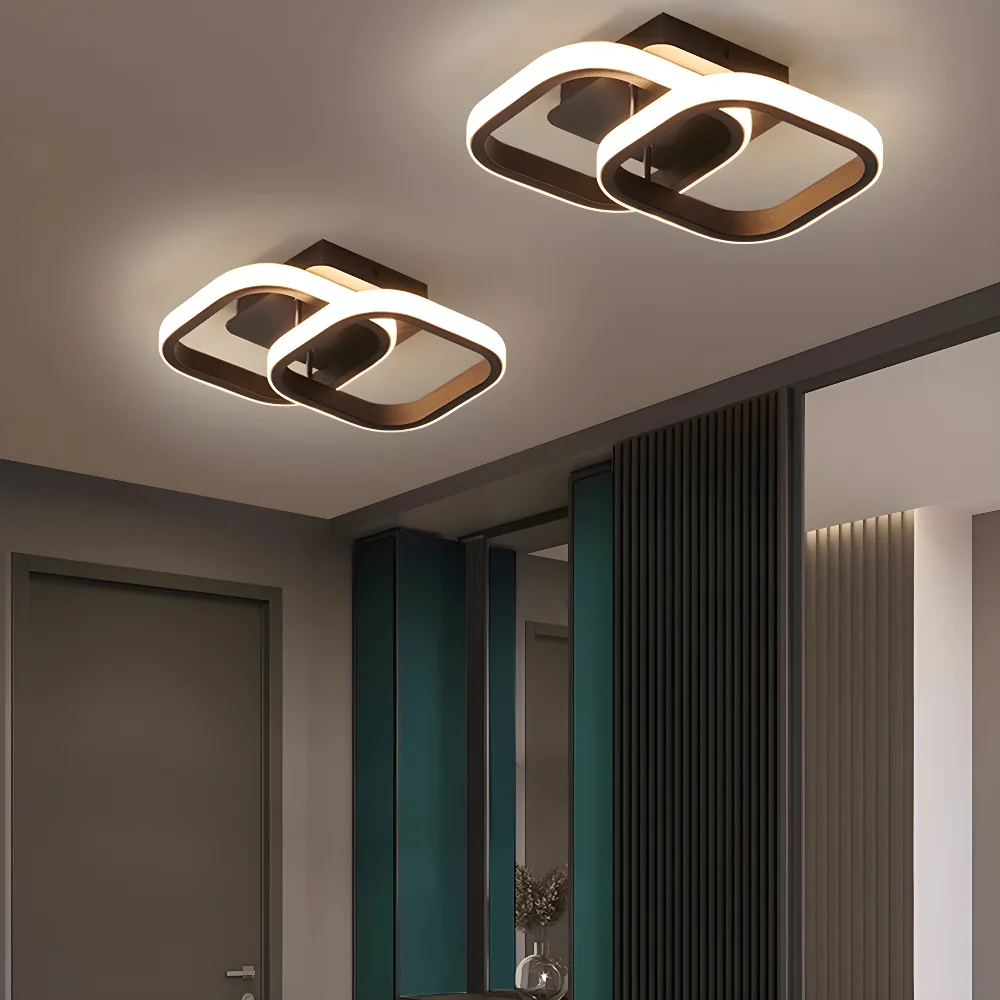 Flush Mount Ceiling Light 3 Color Changeable For Hallway Kitchen Island Bedroom Villa Small Chandelier Home LED Ceiling Lamp