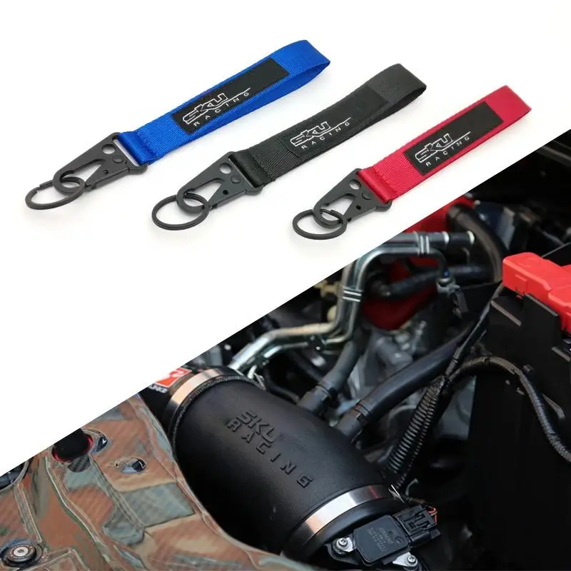 JDM Style Racing Key Ring Car Keychain wrist key holder SKUNK2 Logo Racing Keyrings Car Nylon Keychain for honda toyota