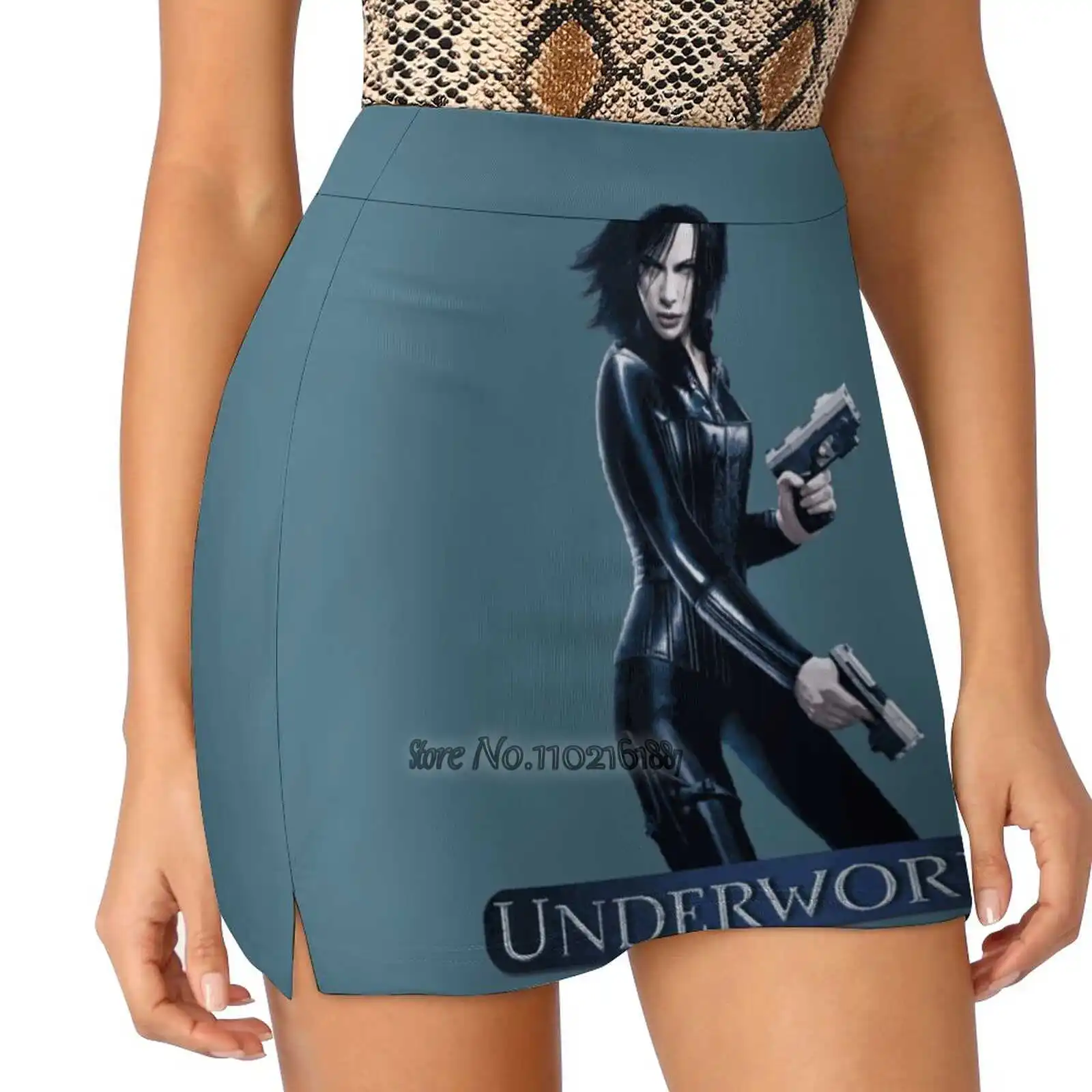 Underworld Selene Women Mini Skirt Two Layers With Pocket Skirts Sport Fitness Running Skorts Underworld Werewolf Vampire