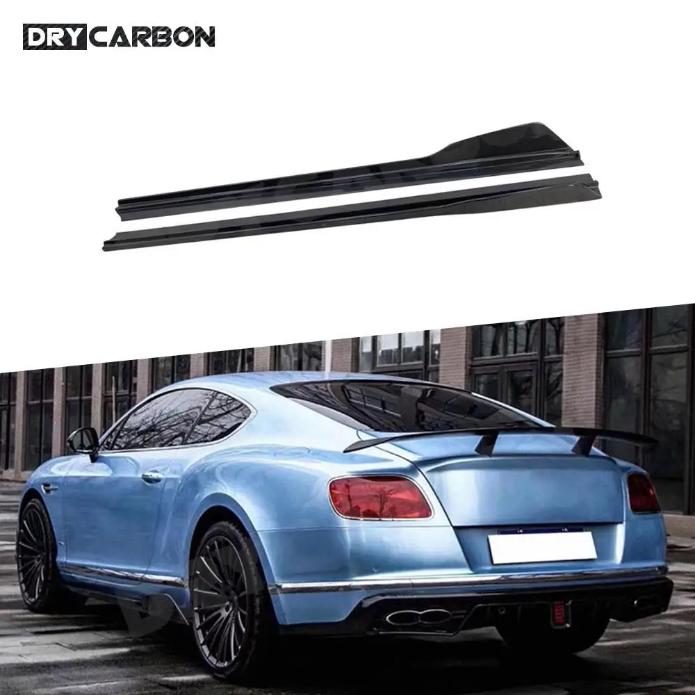 

Carbon Fiber Side Skirts Rocker Panels Extension for Bentley Continental 2015 2016 2017 Side Skirts Splitters Lip Wing ST Style