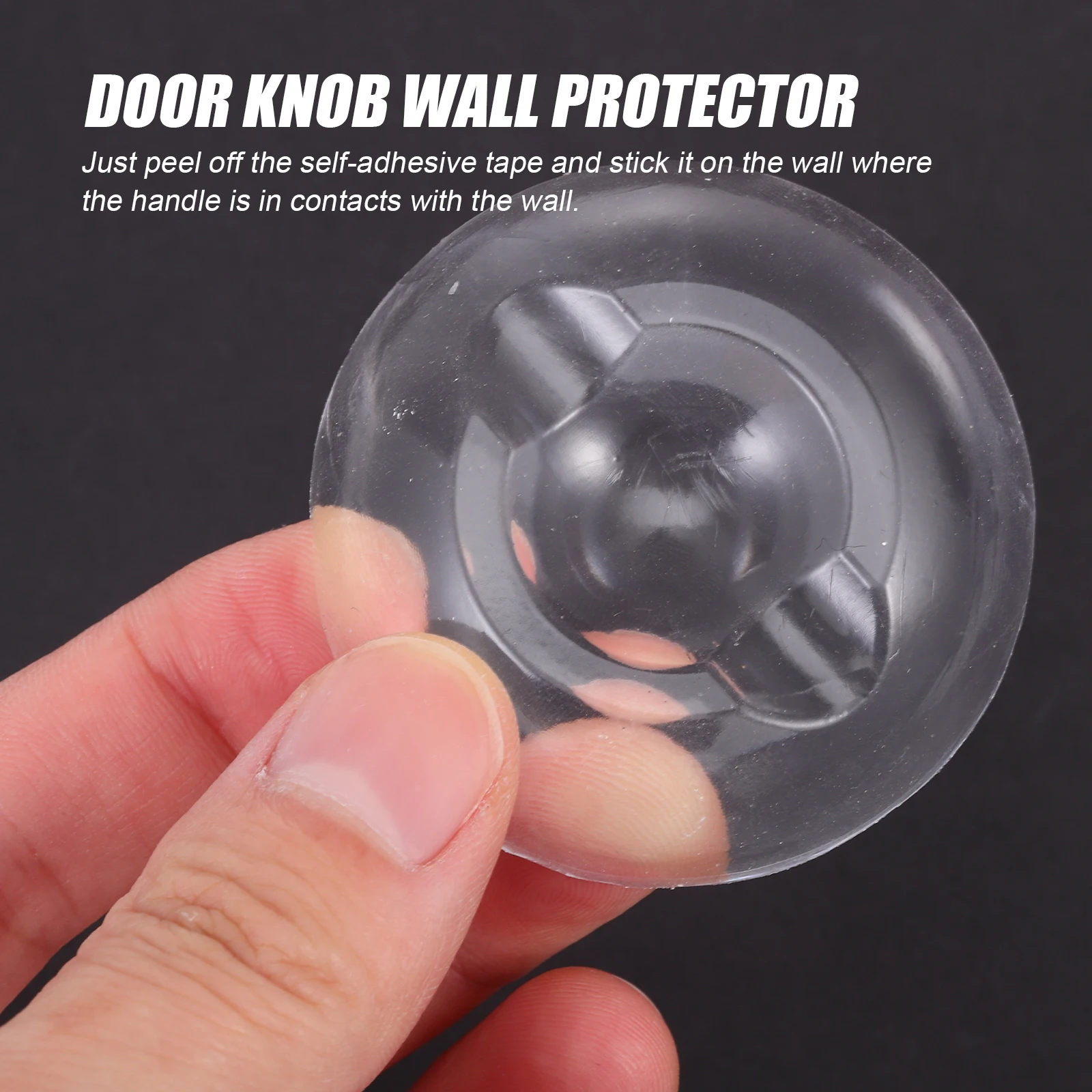 6Pcs Quiet Door Handle Bumper Transparent Crash Pads Wall Protector Pad Self Adhesive Door Knob Stopper Shock Absorbent