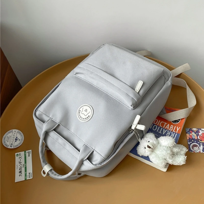 Mochila escolar estilo japonês para meninas, mochila escolar nylon para mulheres