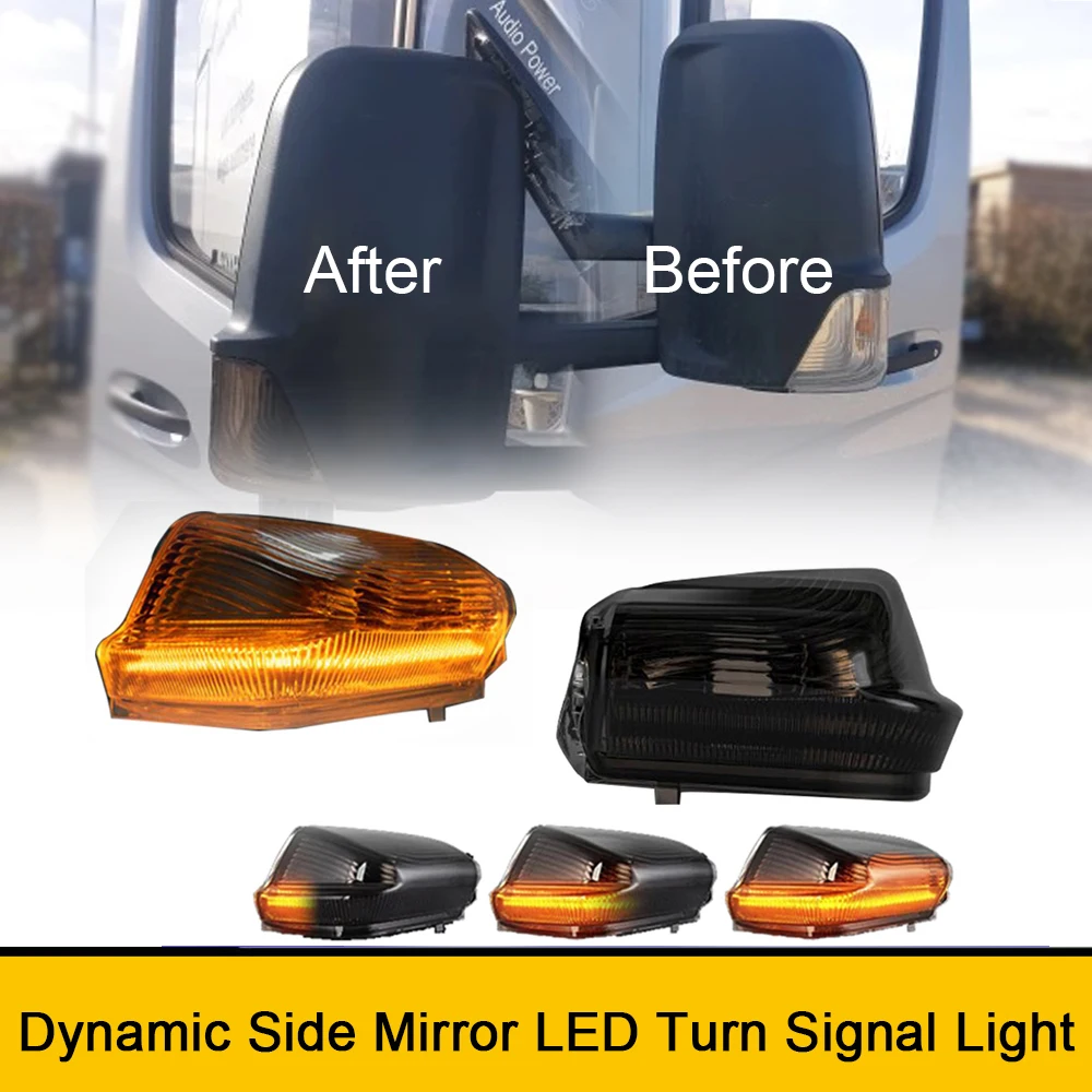 

For VW Crafter 30-50 Mercedes-benz Sprinter 906 907 910 Repeat Blinker Canbus LED Side Rearview Mirror Turn Signal Lights Amber