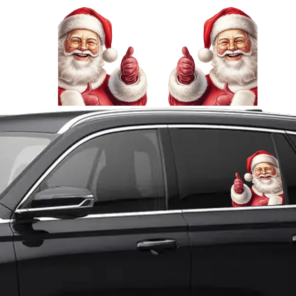 

1PC Realistic Santa Claus Car Stickers Christmas Decoration Waterproof for Auto Window Refit Car Body Styling Vinyl Decals
