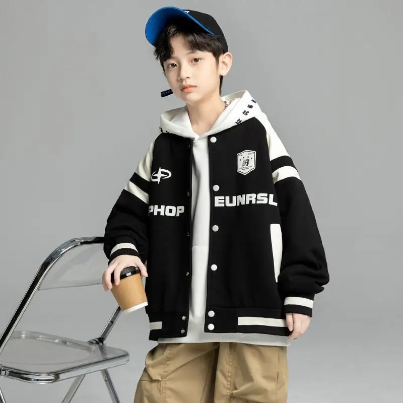 2025 new Children Boys' Outerwear spring utumn clothing uniforms trend Casual Outfit handsome Long Sleeve baseball uniform