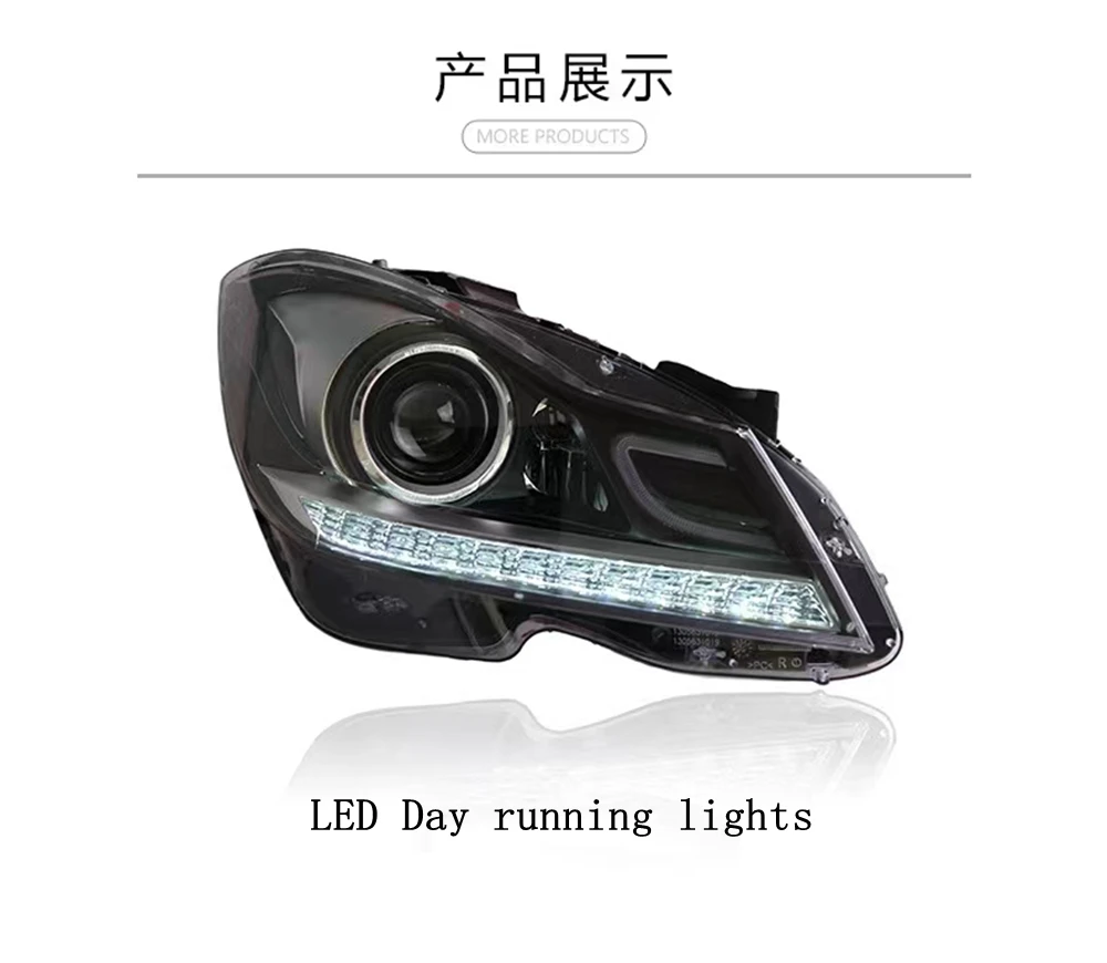 Car Styling Headlight For Benz C Class W204 2011-2014 LED C180 C200 C260 DRL Dynamic Turn Signal Front Lights Xenon Projector