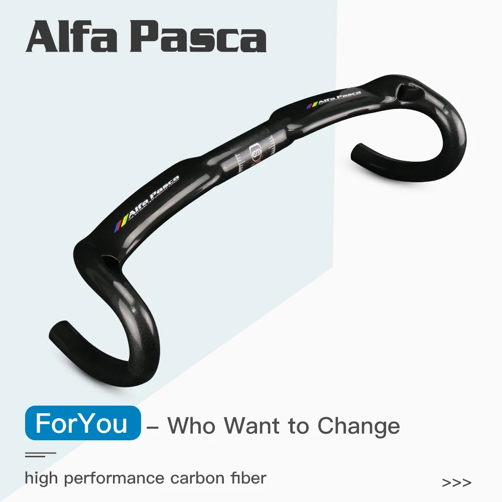 

Alfa Pasca-Carbon Road Bicycle Handlebar Cycling Handlebars Internal Bent Bar 400/420/440mm Racing Bike Drop Handle Bars