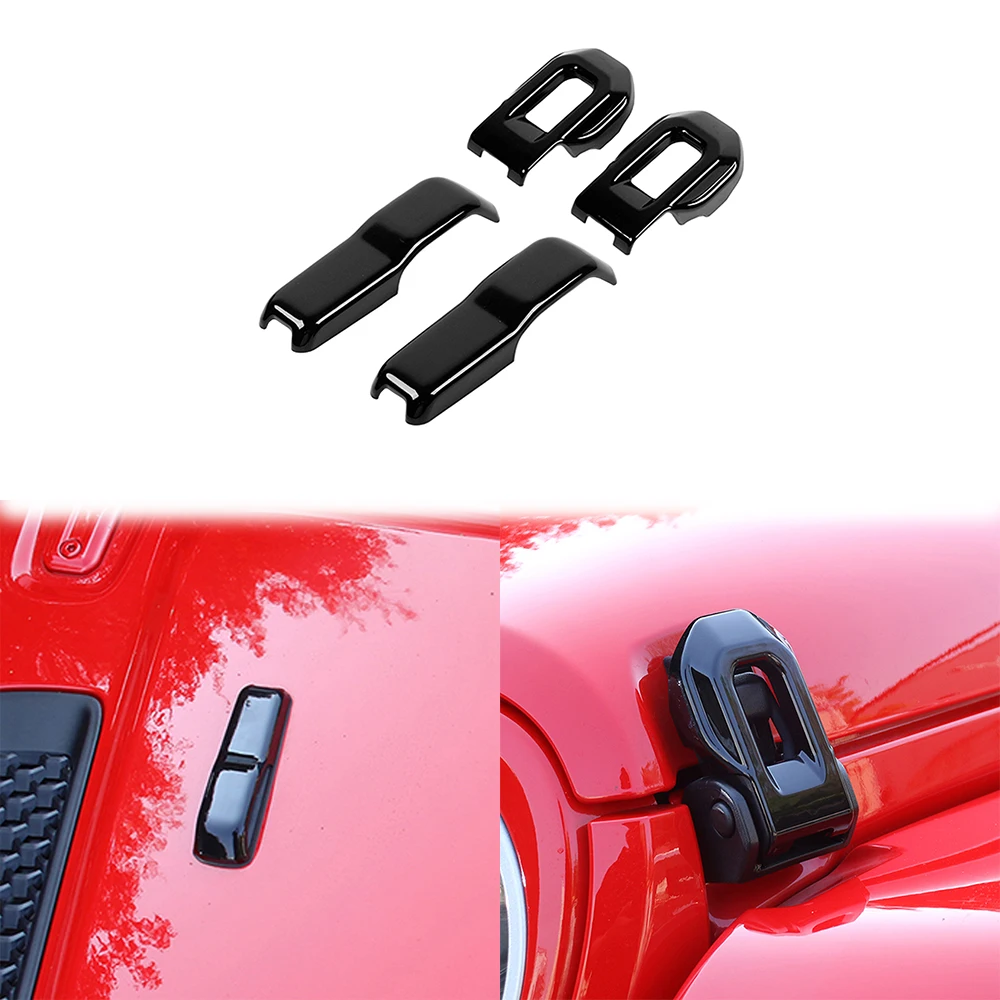 

Для Jeep Wrangler JL Gladiator JT 2018-2021 2022 2023 застежка двигателя декоративная крышка наклейки ABS автомобильные внешние аксессуары