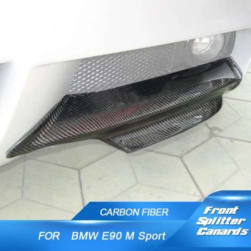 BMW 3 시리즈 E90 M 테크 M 스포츠 프론트 범퍼 립 리얼 카본 파이버 스플리터 플랩 윙렛, 윙렛 2006 - 2008 2009 - 2012 LCI