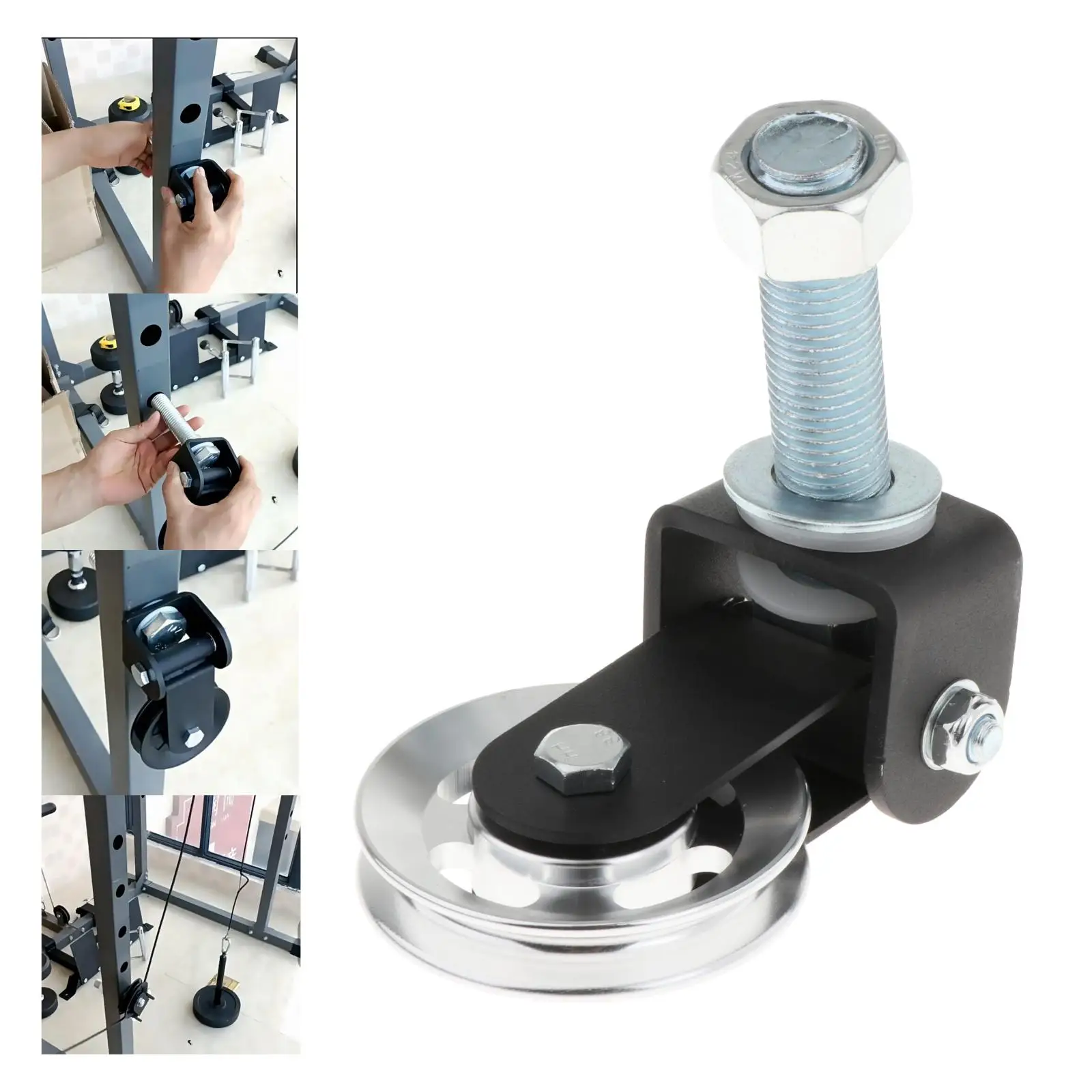 Gym Pulley Block Supplies Rotation Smooth Glide Pulley Strength Training Swivel