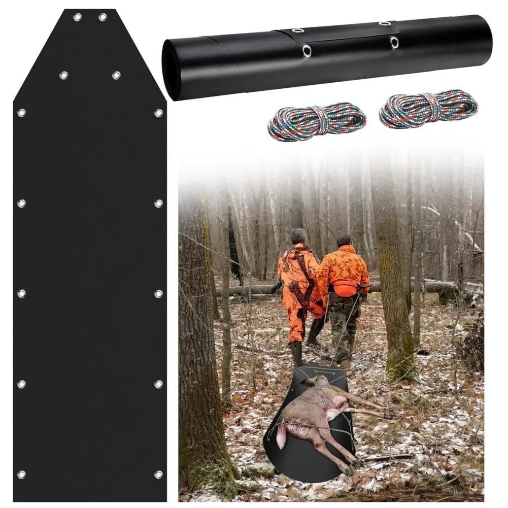 

YOUZI Deer Drag Sleds Wearproof Sliding Mat Multi-Purpose Utility Sled For Hauling Ice Fishing Supplies Fishing Gear Accessories