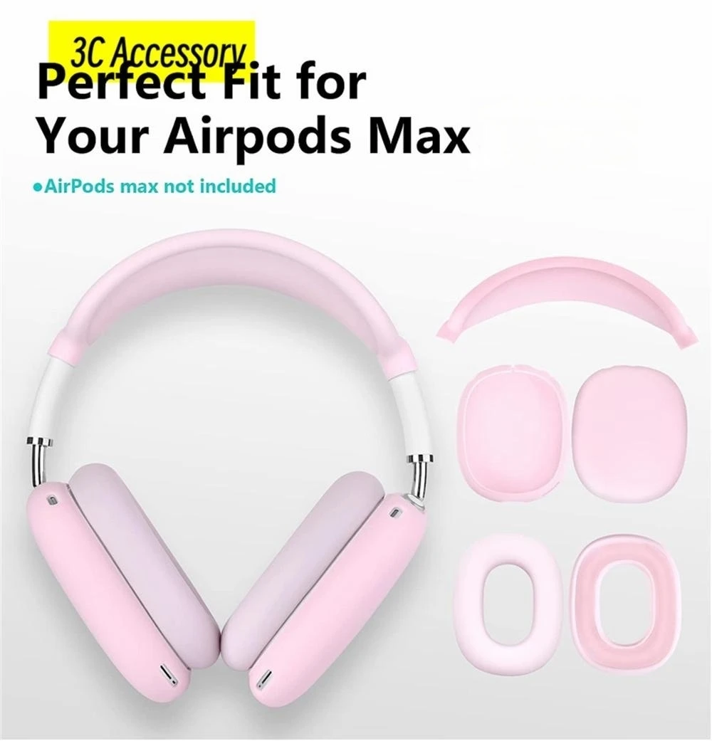 Casing Airpods Max Anti gores untuk AirPods, casing Earphone Anti gores untuk Airpods Headset, aksesori pelindung cangkang untuk Apple Airpod Max 2/3 in 1