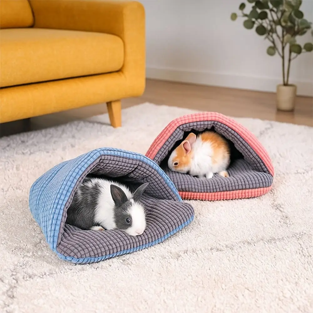 

Universal Semi-Enclosed Cat Sleeping Bag Warm Soft Guinea Pig Shelter Large Capacity Slipper Shape Hamster Cotton Nest Pet Shop