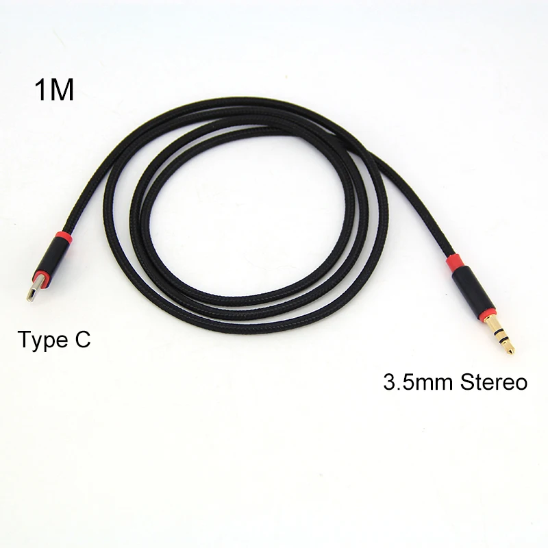 

1M USB Type C To 3.5mm Audio converter Cable Adapter For USB C Type-c Jack Aux Car Stereo Speaker A7