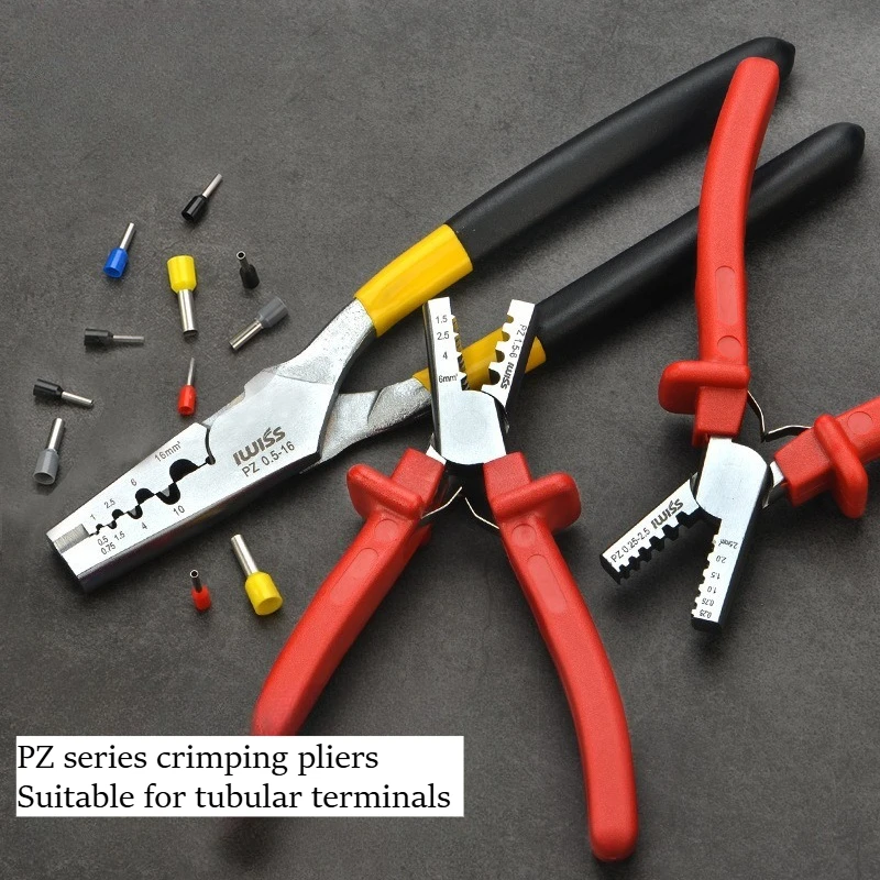 Heavy-Duty PZ0.5-16 Wire Ferrule Crimper, German Style Crimping Tool