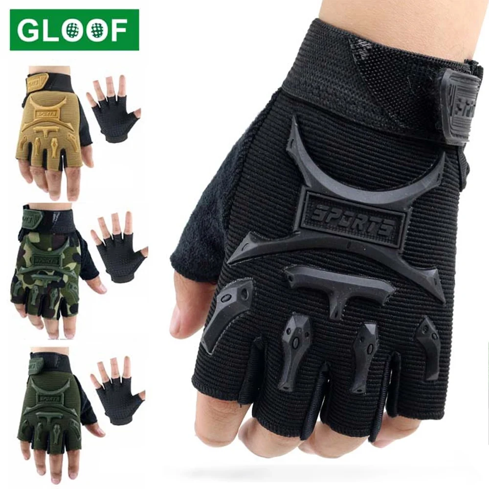 

1 Pair Kids Half Finger Golf Gloves Non-Slip Fingerless Adjustable Mitten Shock-Absorbing Gloves for Boys Girls golfing Biking