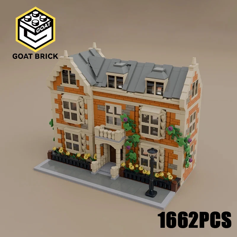 

НОВЫЕ строительные блоки Moc, технология дома в британском стиле, модульные кирпичи, модель, подарки, рождественские игрушки, наборы «сделай сам», сборка!