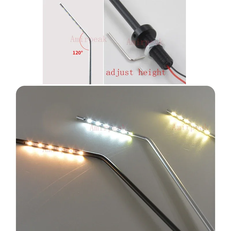 DC12v LED Standing Spotlight 20/30/40cm Long Pole Jewelry Display Lamp Counter Showcase Exhibition Cabinet Spot Lighting