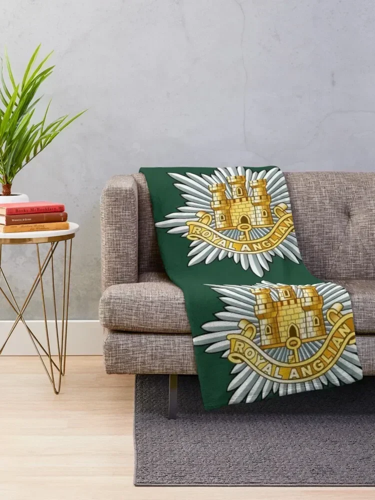 Royal Anglian Regimental Badge Throw Blanket for babies funny gift sofa bed Hairys Blankets